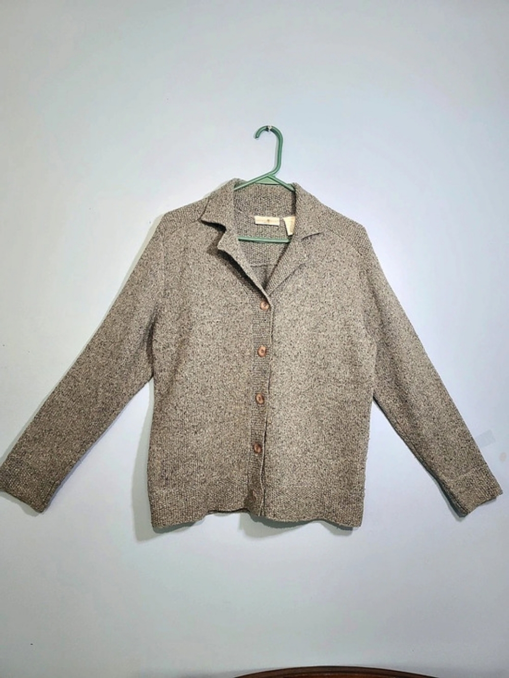 Croft & Barrow Brown Button-Front Cardigan